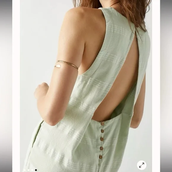 Free People Light Green Sleeveless Romper - Picture 4 of 10